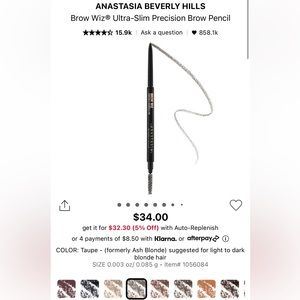 Anastasia Brow Pencil in shade Taupe